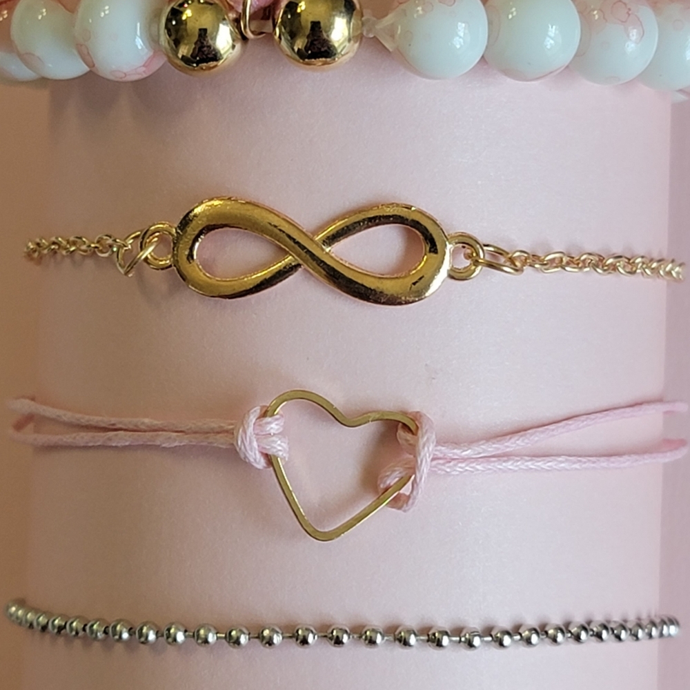 Stackable set of 5 bracelets - Picture 2 of 2